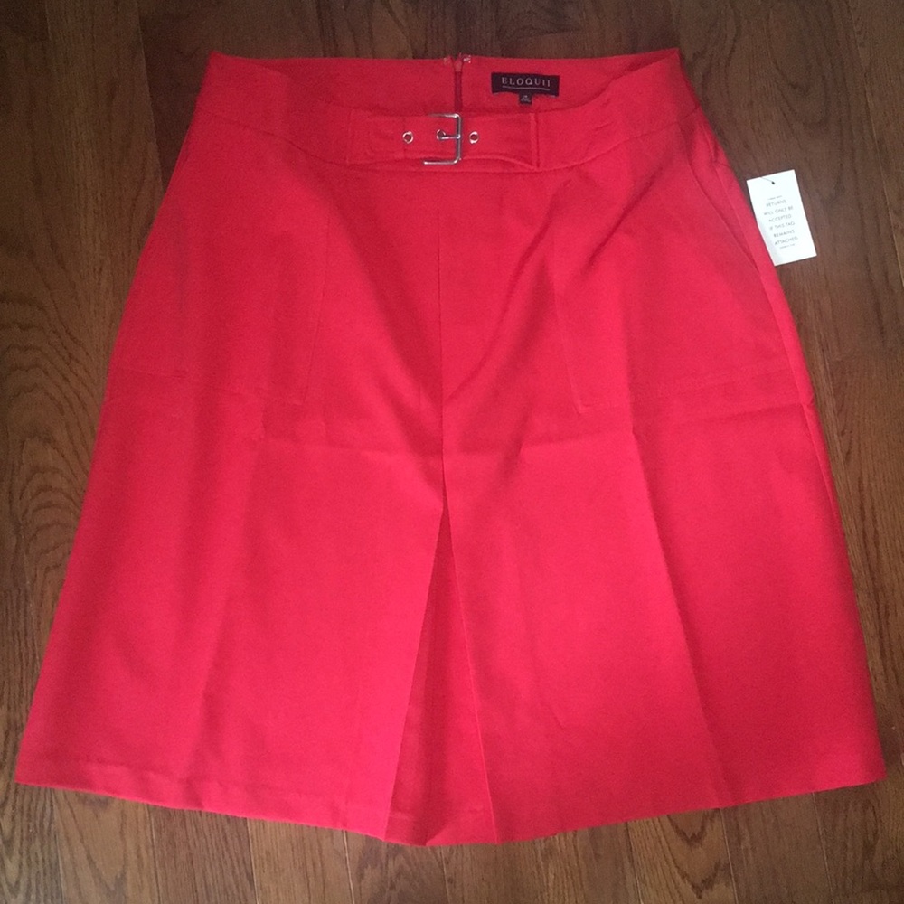 ELOQUII NWT Red A Line pleated skirt!